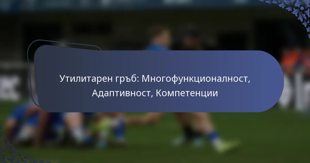 Утилитарен гръб: Многофункционалност, Адаптивност, Компетенции